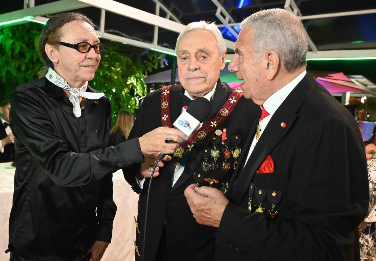 Entrevista durante o jantar de recepção