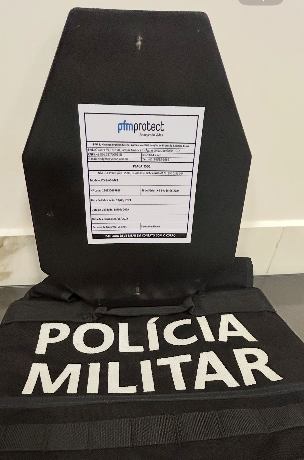 Placa balística ARMOX Advance da PFM Protect