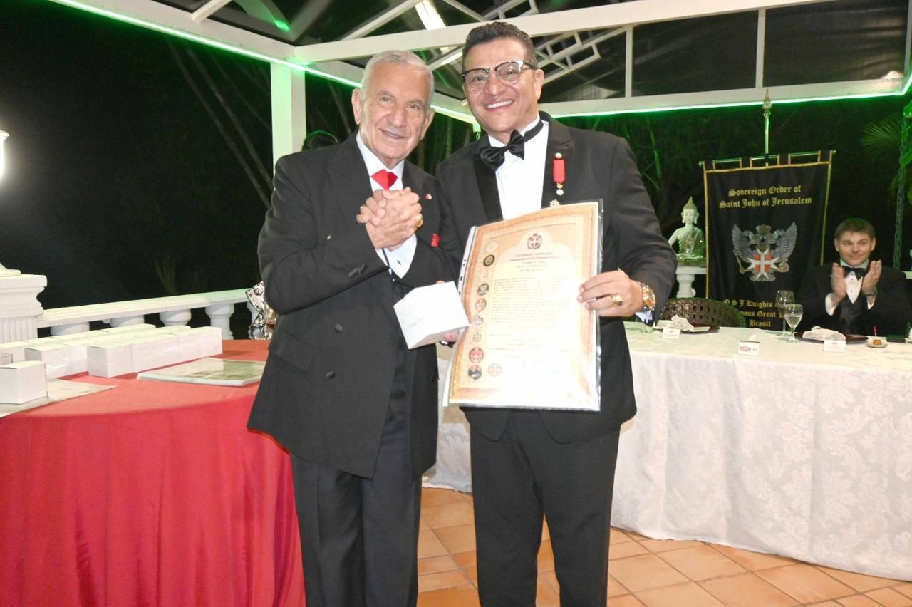 Jantar de recepção celebra novos investidos da Ordem de Malta O.S.J. no Brasil